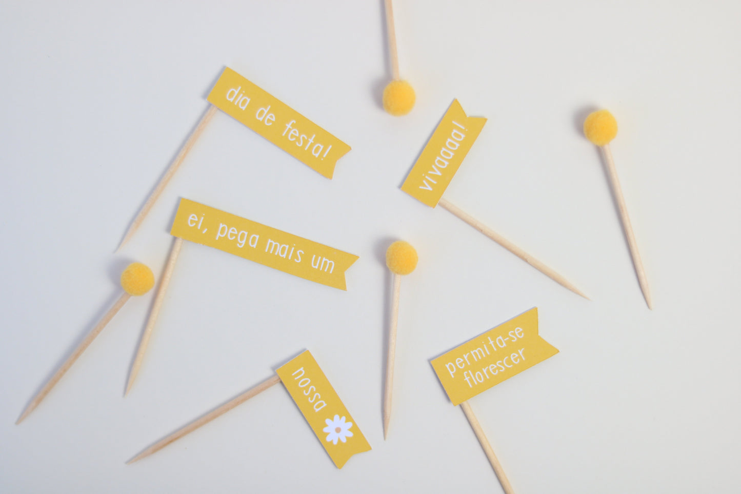 - Topinhos para Doces - 10 unidades - Margaridas