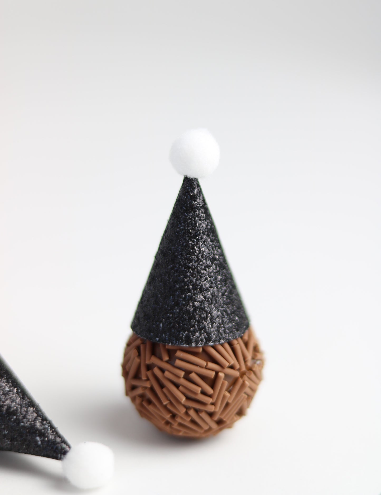 - Chapeuzinhos para doces - 10 unidades - Glitter Preto