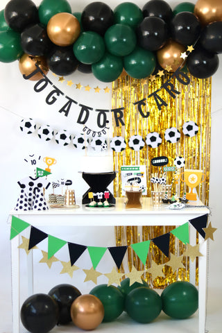 Decoração de festa tema Futebol montada