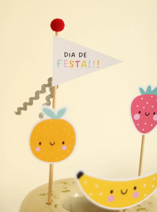Decoração de festa tema Frutas montada