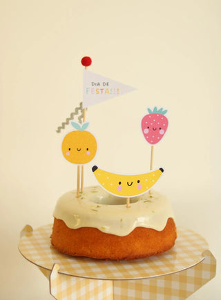 Decoração de festa tema Frutas montada