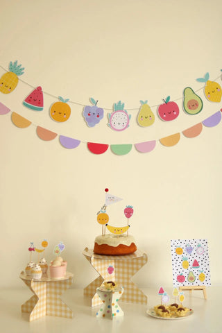 Decoração de festa tema Frutas montada