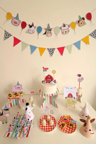 Decoração de festa tema Fazendinha montada