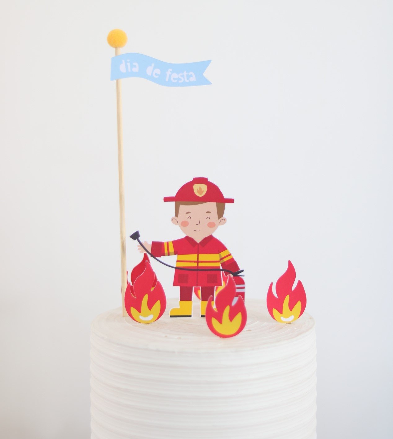- Topo de Bolo - Bombeiro