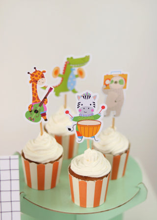 Decoração de festa tema Animais Musicais montada