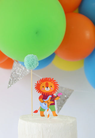 Decoração de festa tema Animais Musicais montada