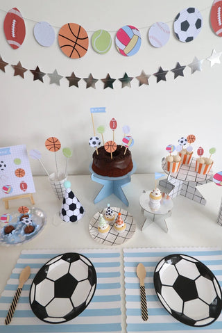 Decoração de festa tema Esportes montada