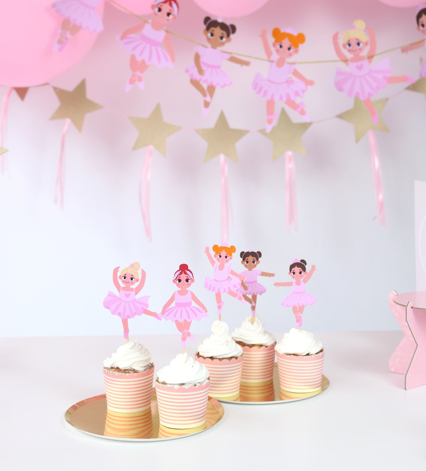 - Topos para Cupcake - Bailarina