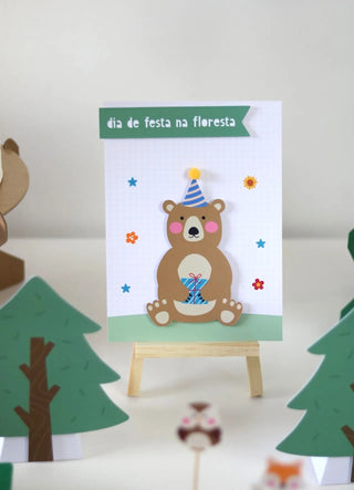 Decoração de festa tema Bosque montada