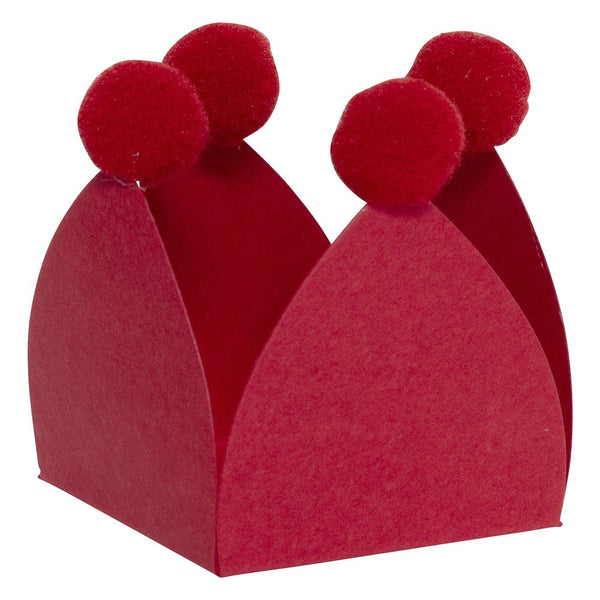 Forminha com Pompom Vermelho Maravilha - 20 unidades
