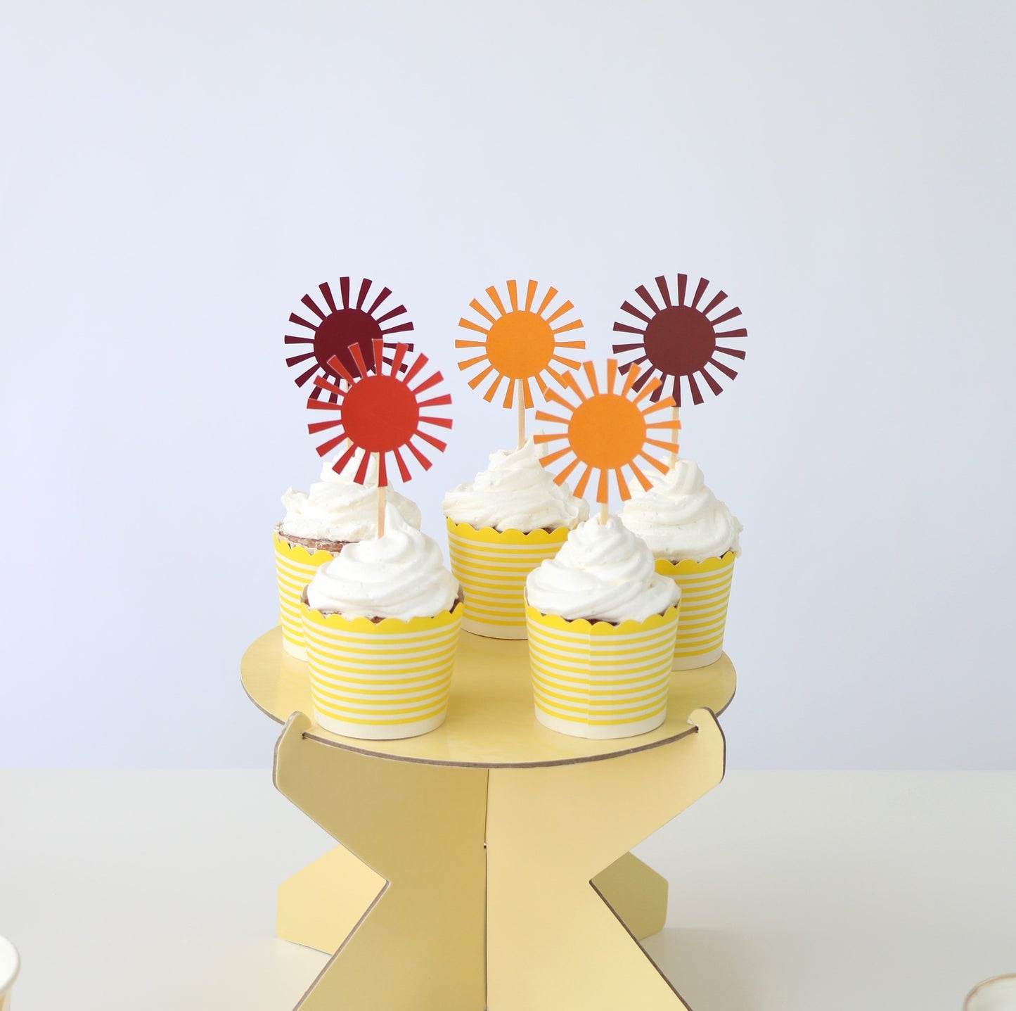 - Topos para Cupcake - Raio de Sol