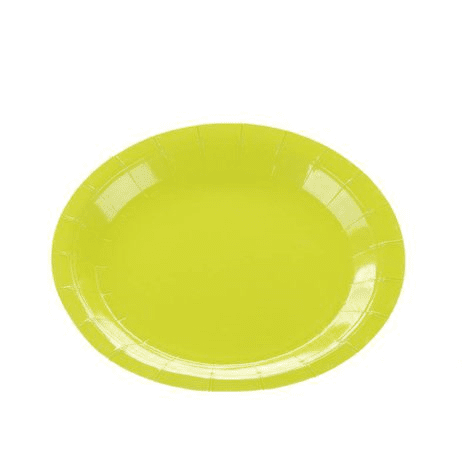 Prato de Papel com 10 unidades - Liso Verde Limão