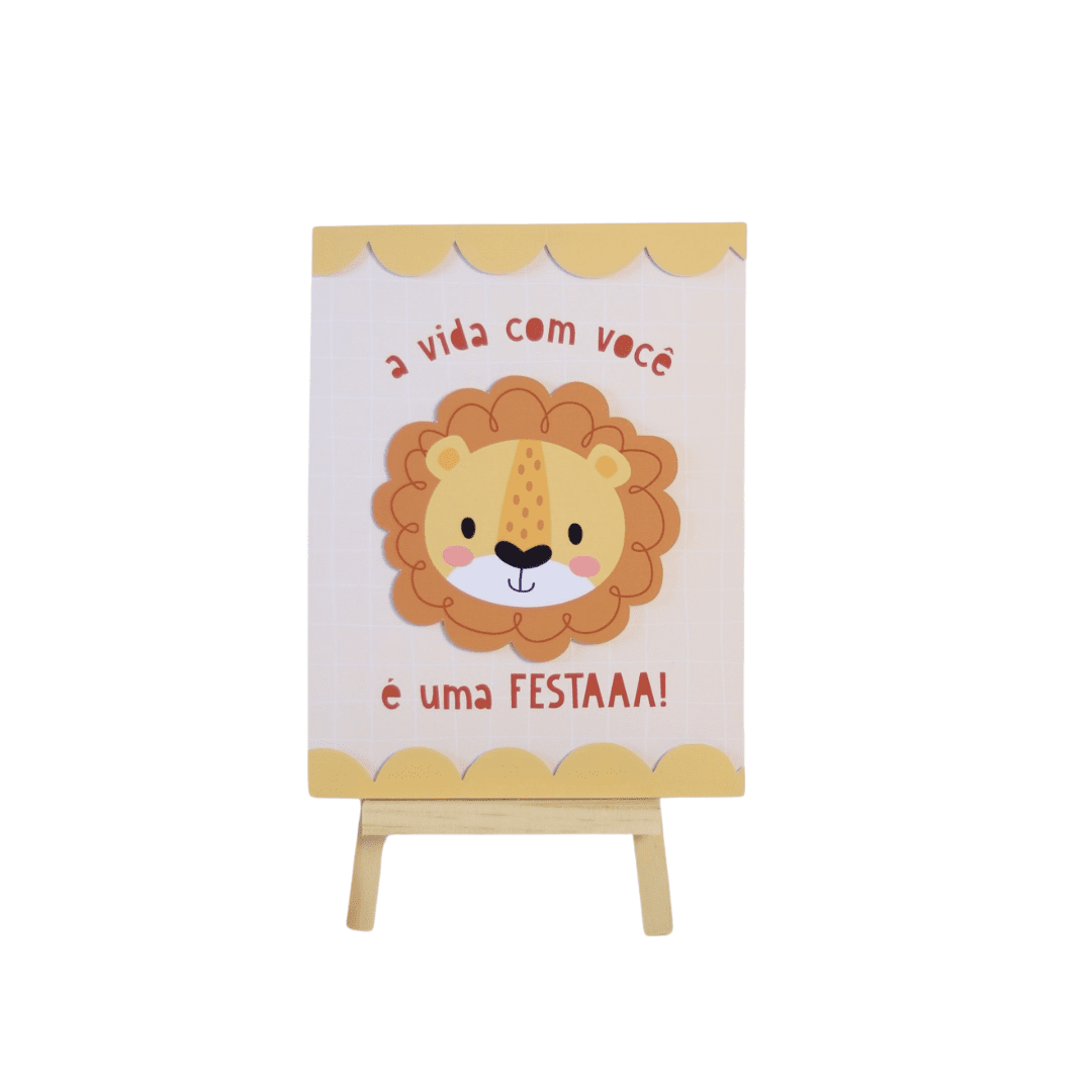 Quadrinho de Mesa - Leãozinho - Modelo 2