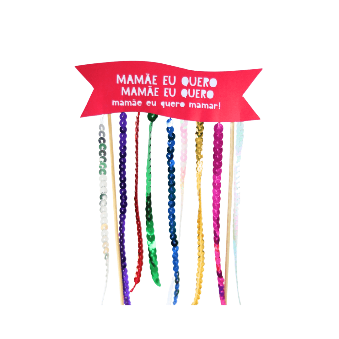 - Topo de Bolo - Franjas Mamãe Eu Quero