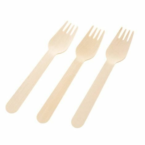 Garfo Madeira com 10 unidades - Liso Natural 16cm