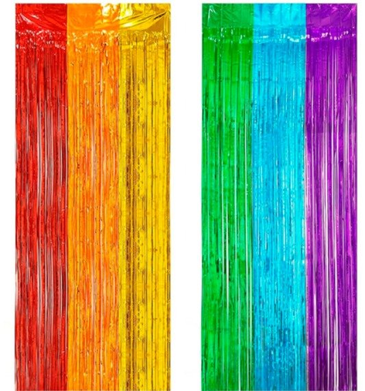 Cortina Metalizada Colorida - 2 unidades