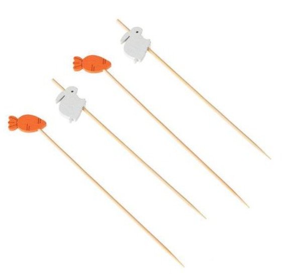 Palito de Bambu p/petisco Pascoa Diversos 12 cm